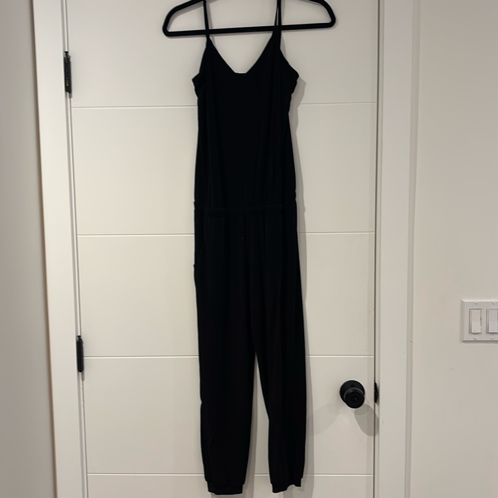 Black Veronica M Stretch Jogger Jumpsuit